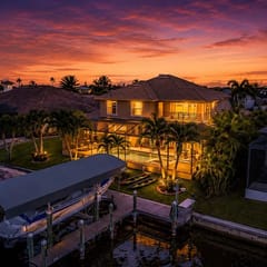THE Luxury Villa, Gulf Access, Pool, Spa, Tiki Hut