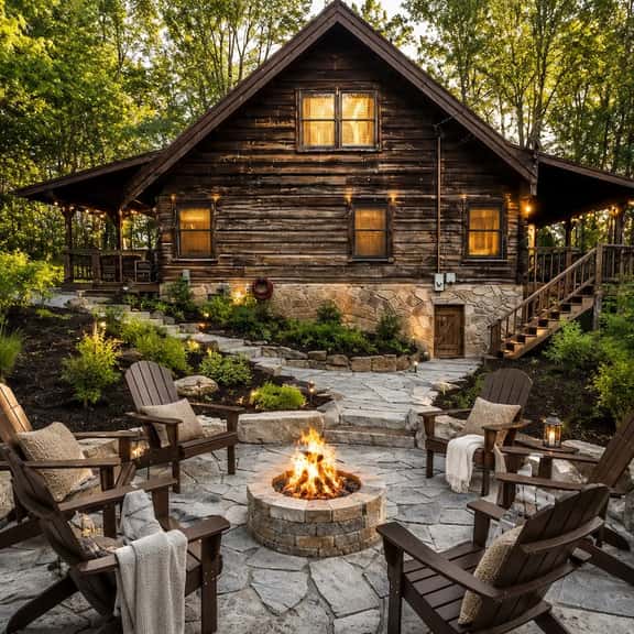 Mountaintop Log Cabin with Hot Tub, Pool & Fire Pit - Image 1